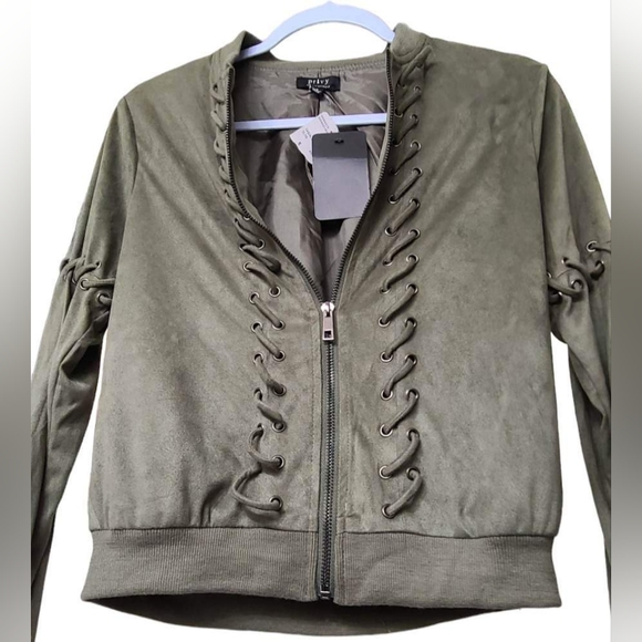 Suede detailed jacket - Picture 2 of 6